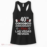 40th Wedding Anniversary In Las Vegas 40 Years Married Women's Tank Top thumb 0