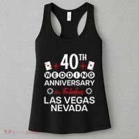40th Wedding Anniversary In Las Vegas 40 Years Married Women's Tank Top thumb 3
