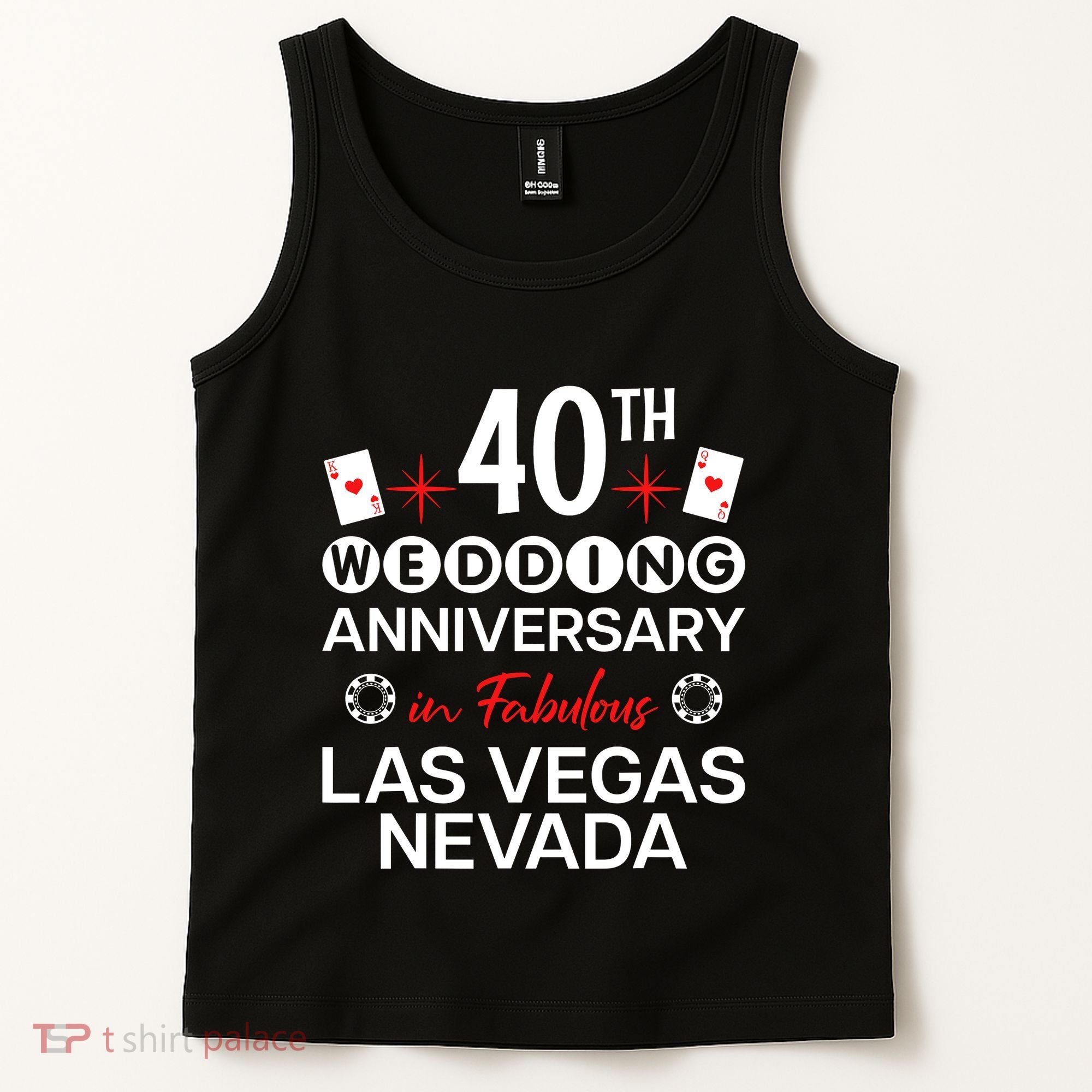 40th Wedding Anniversary In Las Vegas 40 Years Married Tank Top