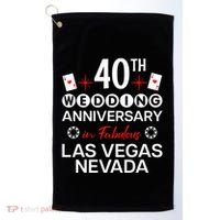 40th Wedding Anniversary In Las Vegas 40 Years Married Golf Towel thumb 0