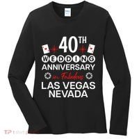 40th Wedding Anniversary In Las Vegas 40 Years Married Women's Long Sleeve Shirt thumb 0