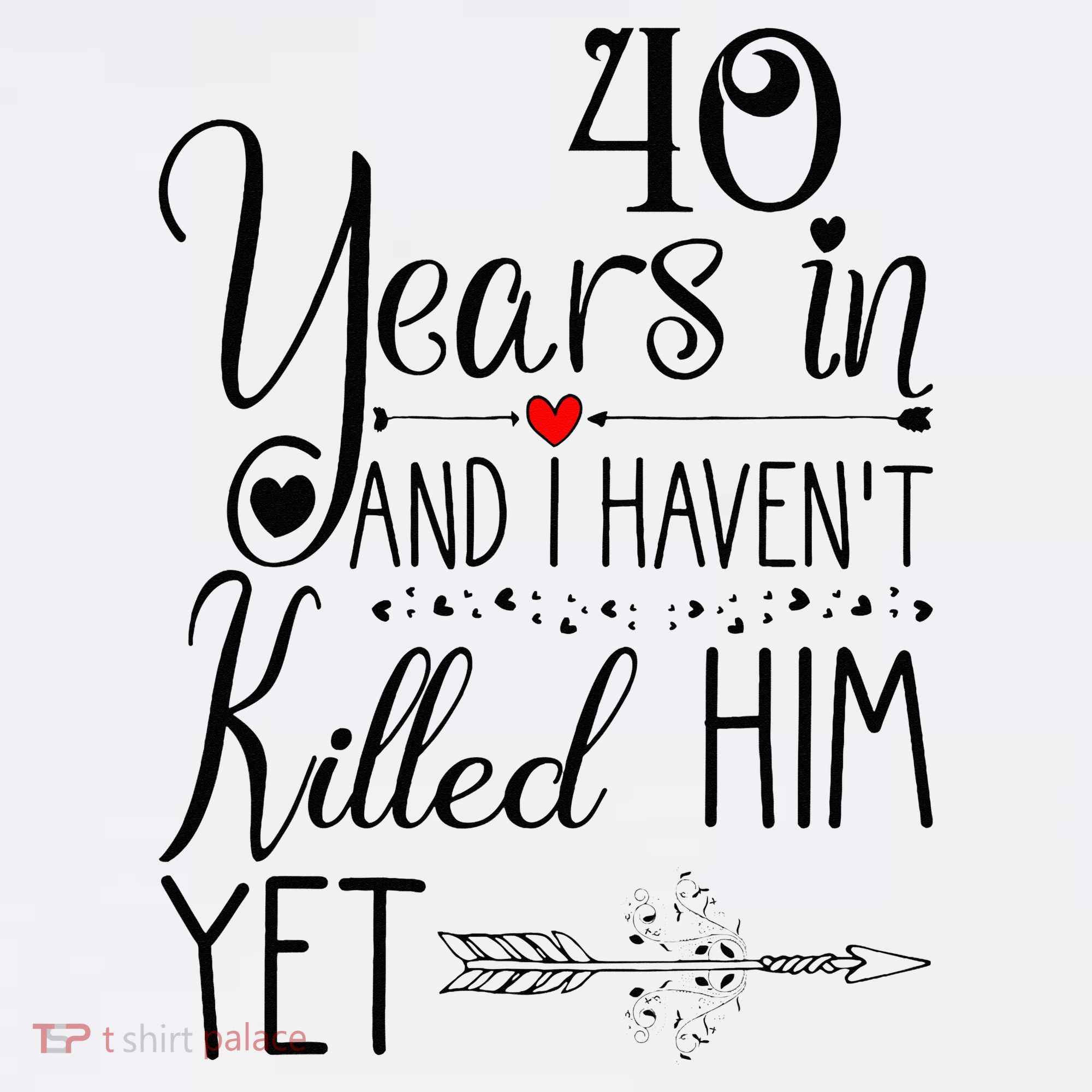 40th Wedding Anniversary For Her Wife 40 Years Of Marriage T-Shirt