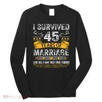 45th Wedding Anniversary Couples Husband Wife 45 Years Long Sleeve Shirt thumb 0