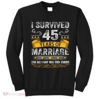 45th Wedding Anniversary Couples Husband Wife 45 Years Sweatshirt thumb 0