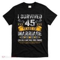 45th Wedding Anniversary Couples Husband Wife 45 Years T-Shirt thumb 0
