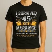 45th Wedding Anniversary Couples Husband Wife 45 Years T-Shirt thumb 3