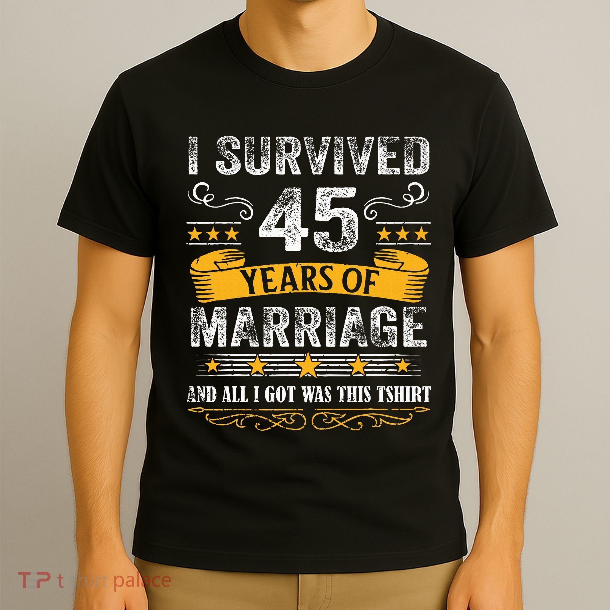 45th Wedding Anniversary Couples Husband Wife 45 Years T-Shirt