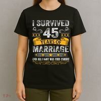 45th Wedding Anniversary Couples Husband Wife 45 Years T-Shirt thumb 4