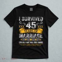 45th Wedding Anniversary Couples Husband Wife 45 Years T-Shirt thumb 5