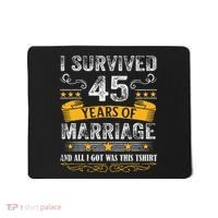 45th Wedding Anniversary Couples Husband Wife 45 Years Mousepad thumb 0