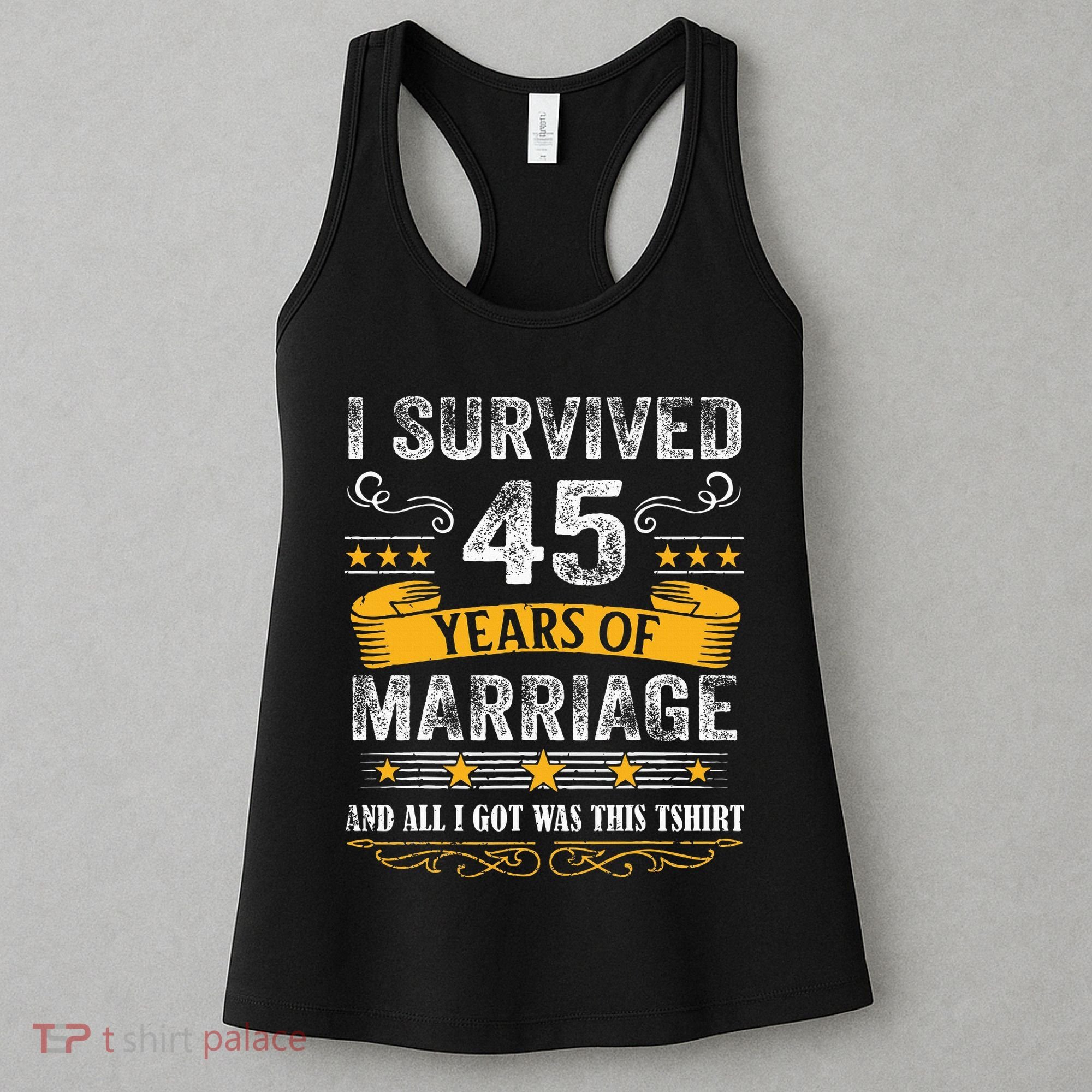 45th Wedding Anniversary Couples Husband Wife 45 Years Women's Tank Top