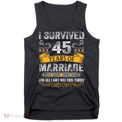 45th Wedding Anniversary Couples Husband Wife 45 Years Tank Top