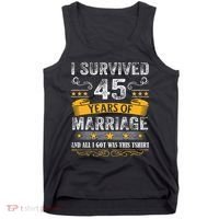 45th Wedding Anniversary Couples Husband Wife 45 Years Tank Top thumb 0