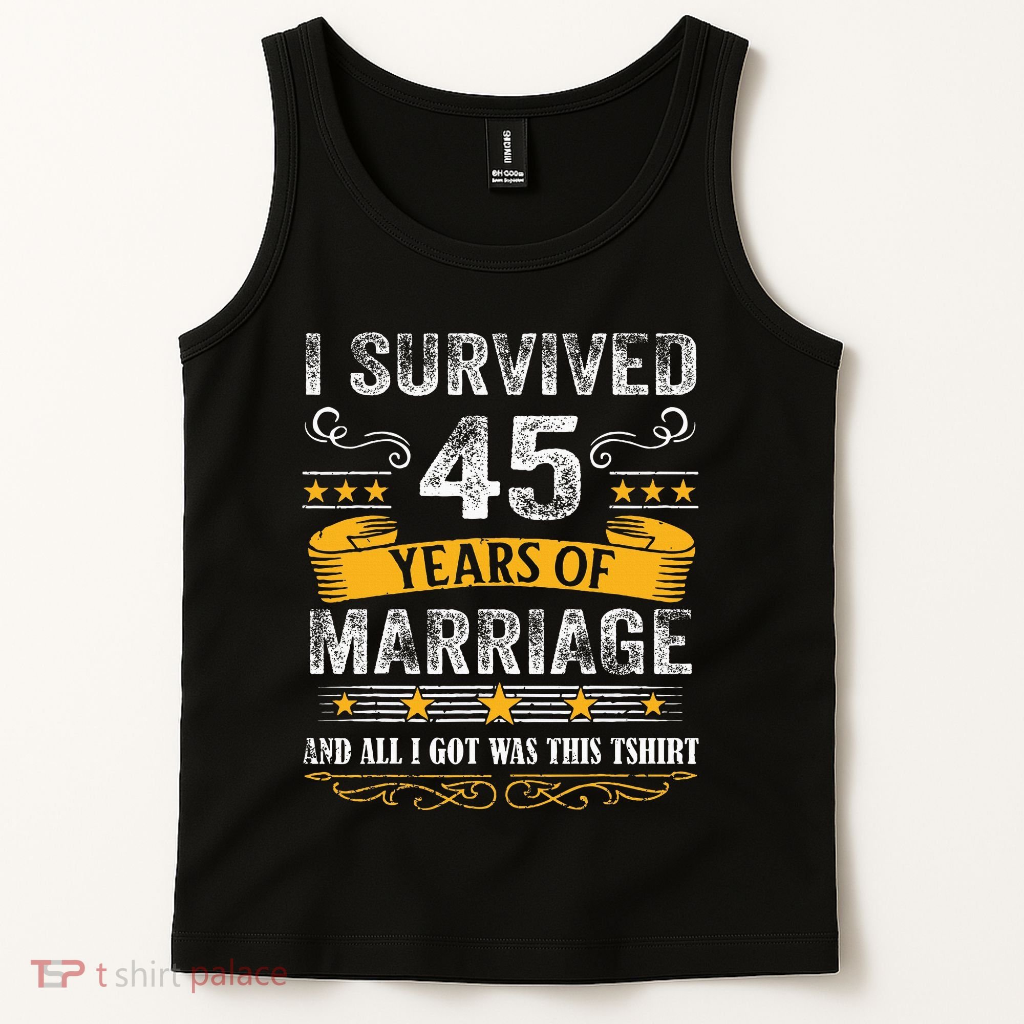 45th Wedding Anniversary Couples Husband Wife 45 Years Tank Top