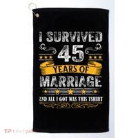 45th Wedding Anniversary Couples Husband Wife 45 Years Golf Towel thumb 0