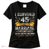 45th Wedding Anniversary Couples Husband Wife 45 Years Women's T-Shirt thumb 0