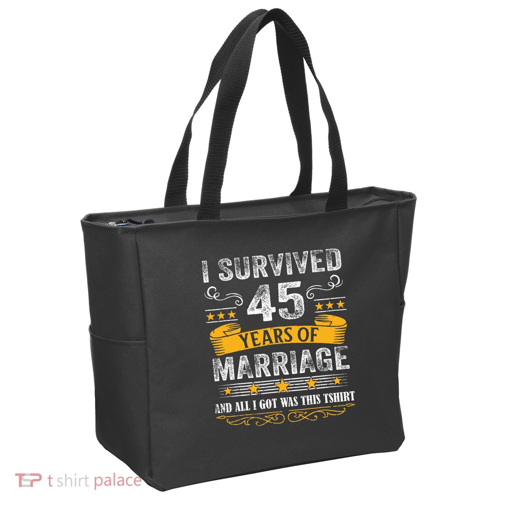 45th Wedding Anniversary Couples Husband Wife 45 Years Tote Bag