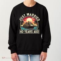 40th Wedding Anniversary Cruise Couples Matching Cruise Trip Women's Sweatshirt thumb 0