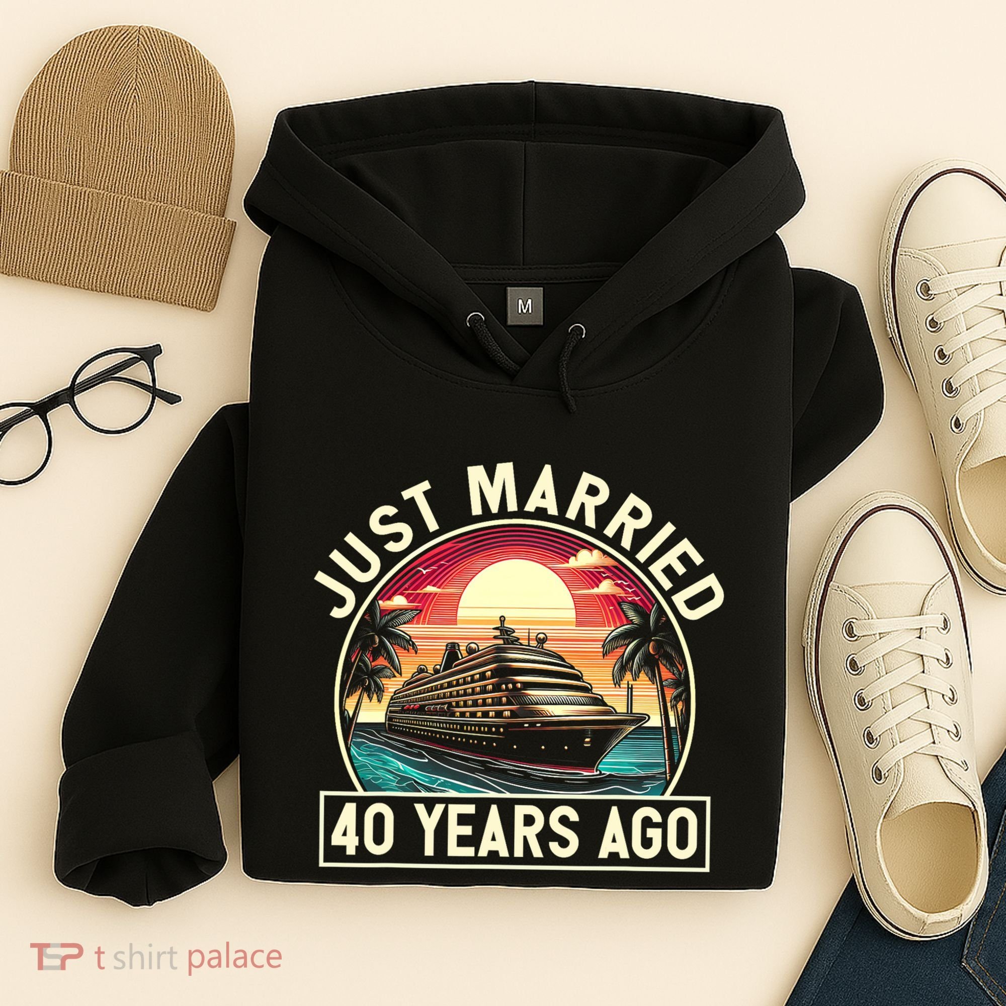 40th Wedding Anniversary Cruise Couples Matching Cruise Trip Hoodie