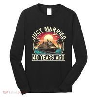 40th Wedding Anniversary Cruise Couples Matching Cruise Trip Long Sleeve Shirt thumb 0