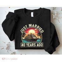 40th Wedding Anniversary Cruise Couples Matching Cruise Trip Sweatshirt thumb 2