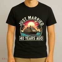 40th Wedding Anniversary Cruise Couples Matching Cruise Trip T-Shirt thumb 3