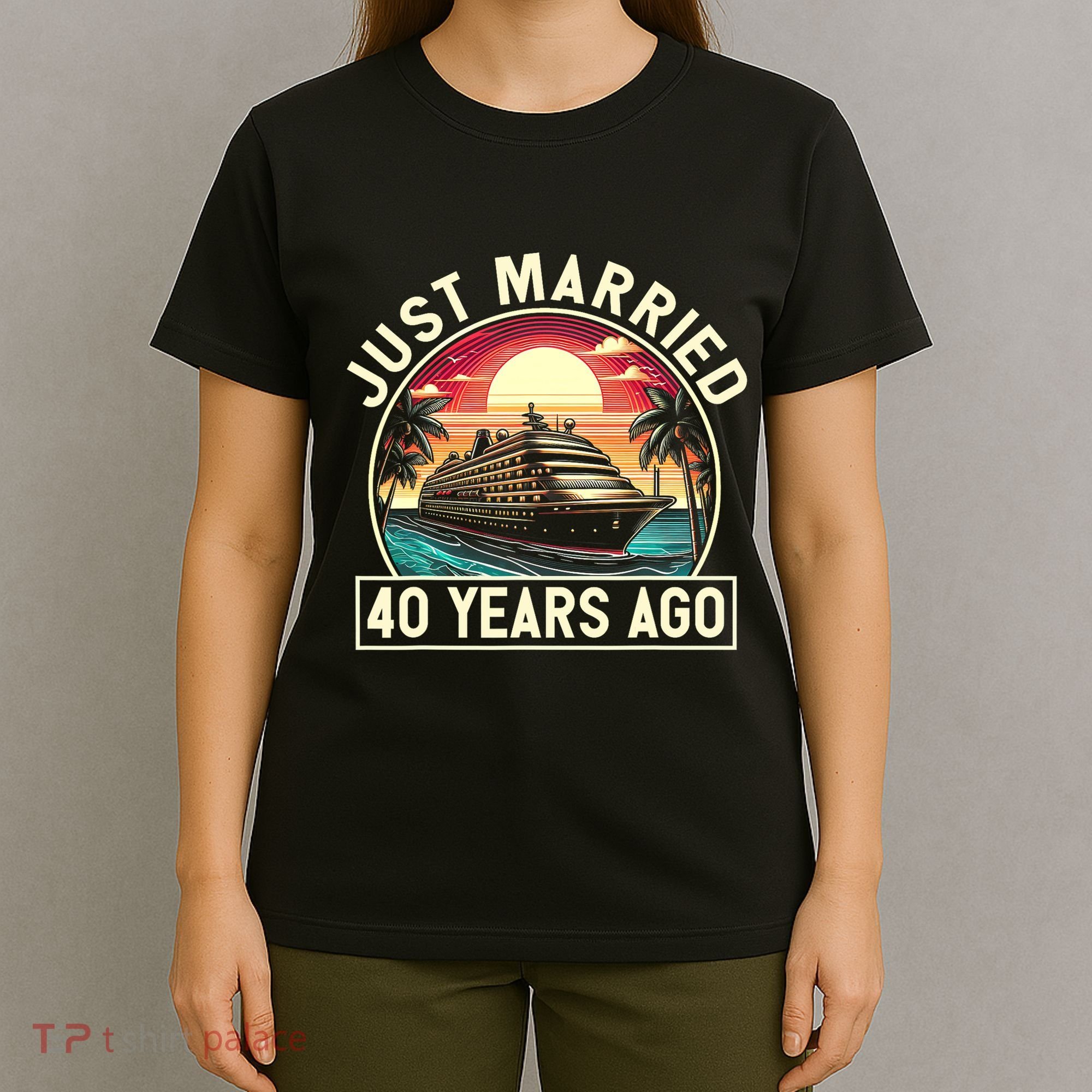 40th Wedding Anniversary Cruise Couples Matching Cruise Trip T-Shirt