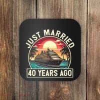 40th Wedding Anniversary Cruise Couples Matching Cruise Trip Coaster thumb 0