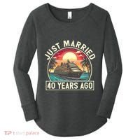 40th Wedding Anniversary Cruise Couples Matching Cruise Trip Women's Perfect Tri Tunic Long Sleeve Shirt thumb 0