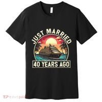 40th Wedding Anniversary Cruise Couples Matching Cruise Trip Premium T-Shirt thumb 0