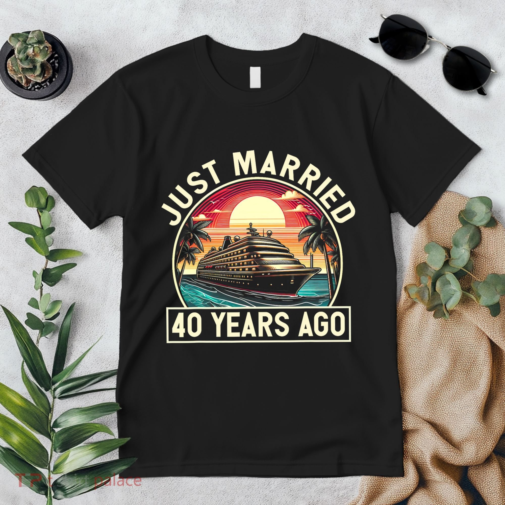 40th Wedding Anniversary Cruise Couples Matching Cruise Trip Premium T-Shirt