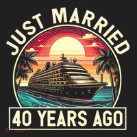 40th Wedding Anniversary Cruise Couples Matching Cruise Trip Hat thumb 2