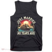 40th Wedding Anniversary Cruise Couples Matching Cruise Trip Tank Top thumb 0