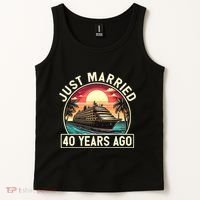 40th Wedding Anniversary Cruise Couples Matching Cruise Trip Tank Top thumb 2