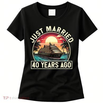 40th Wedding Anniversary Cruise Couples Matching Cruise Trip Women's T-Shirt