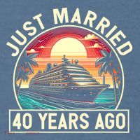 40th Wedding Anniversary Cruise Couples Matching Cruise Trip Comfort Colors Garment-Dyed Hooded Sweatshirt thumb 2
