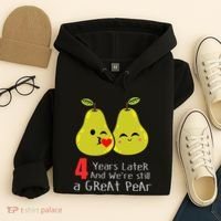 4th Wedding Anniversary Gifts Funny Couples Hoodie thumb 4