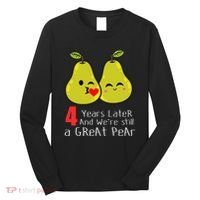 4th Wedding Anniversary Gifts Funny Couples Long Sleeve Shirt thumb 0