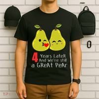 4th Wedding Anniversary Gifts Funny Couples T-Shirt thumb 6