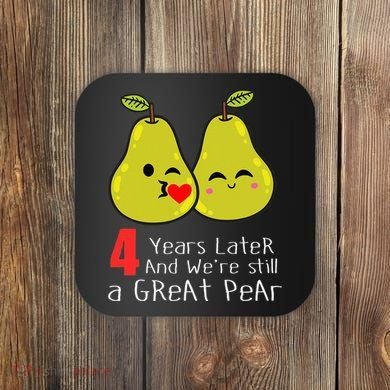 4th Wedding Anniversary Gifts Funny Couples Coaster