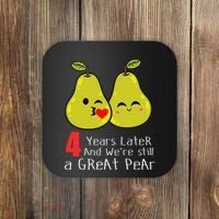 4th Wedding Anniversary Gifts Funny Couples Coaster thumb 0