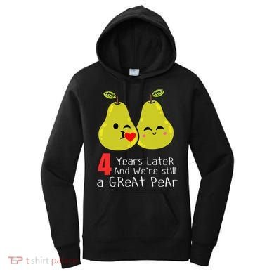 4th Wedding Anniversary Gifts Funny Couples Women's Hoodie