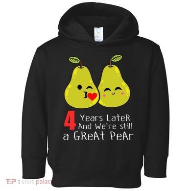 4th Wedding Anniversary Gifts Funny Couples Toddler Hoodie