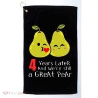 4th Wedding Anniversary Gifts Funny Couples Golf Towel thumb 0