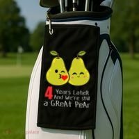 4th Wedding Anniversary Gifts Funny Couples Golf Towel thumb 2