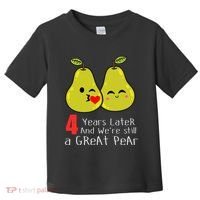 4th Wedding Anniversary Gifts Funny Couples Toddler T-Shirt thumb 0