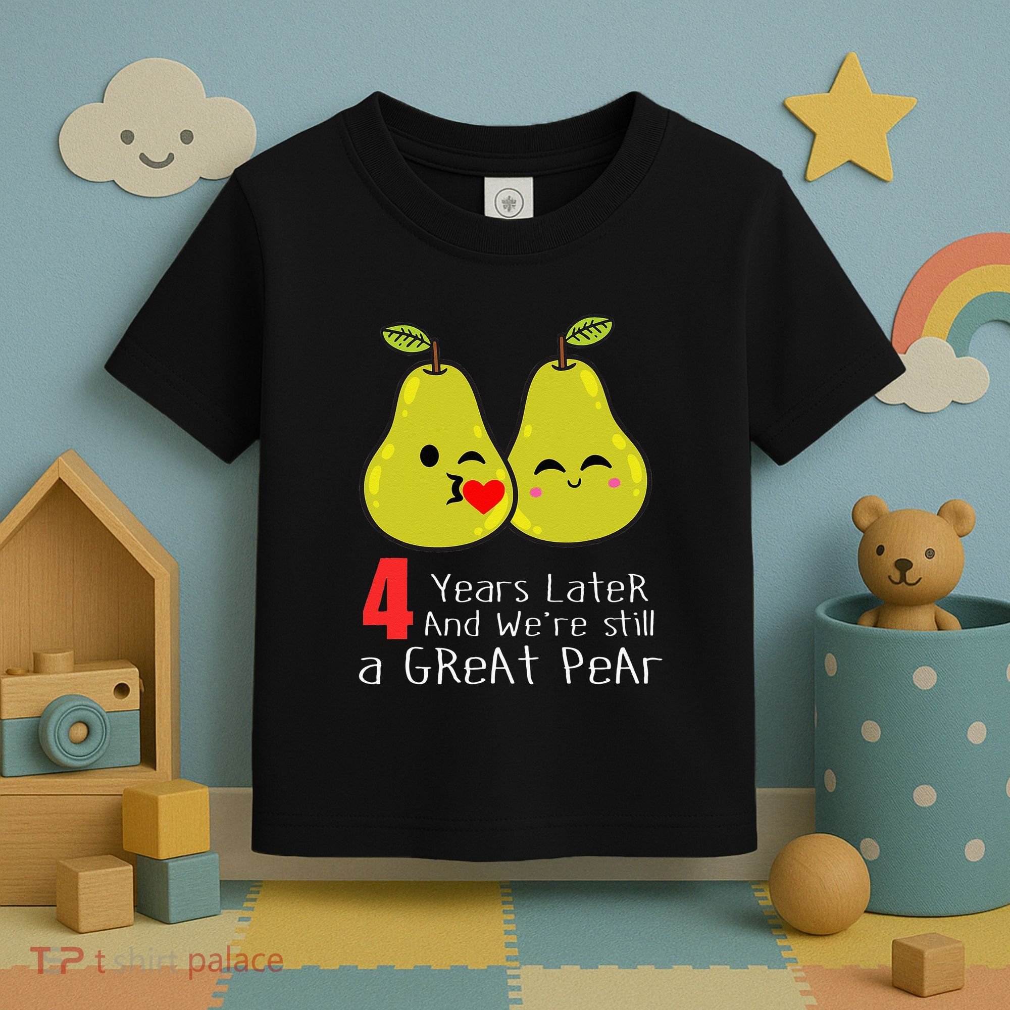 4th Wedding Anniversary Gifts Funny Couples Toddler T-Shirt