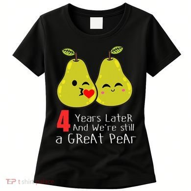 4th Wedding Anniversary Gifts Funny Couples Women's T-Shirt
