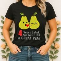 4th Wedding Anniversary Gifts Funny Couples Women's T-Shirt thumb 2