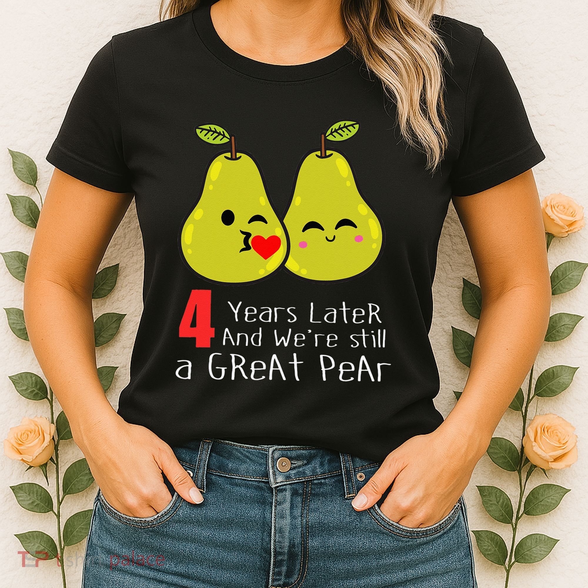 4th Wedding Anniversary Gifts Funny Couples Women's T-Shirt